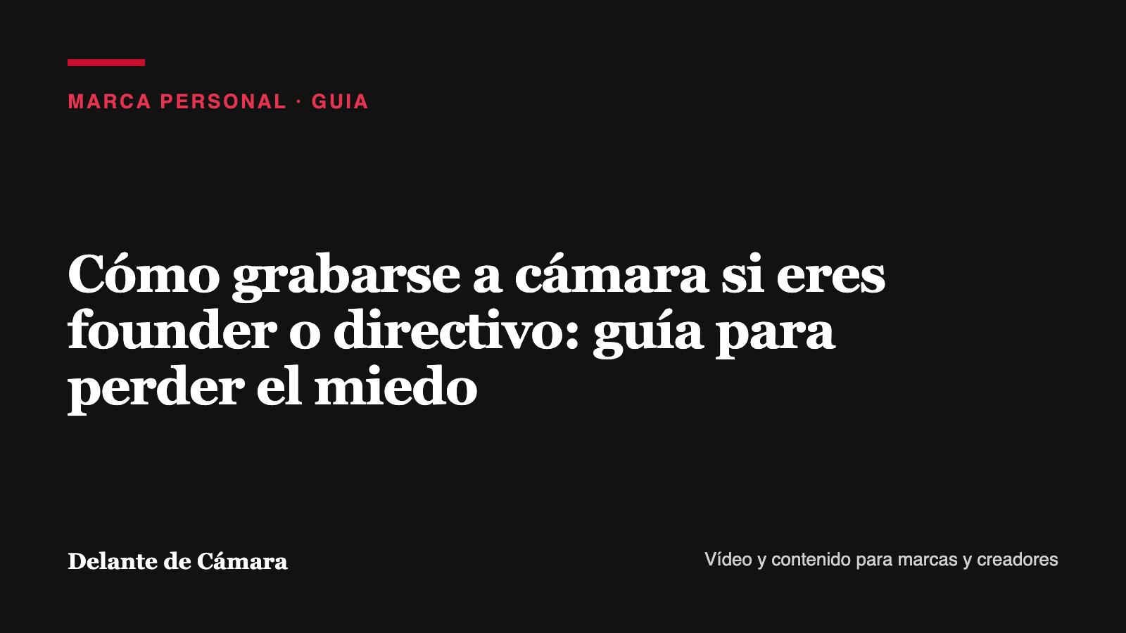 Portada de la guía para founders que quieren grabarse a cámara