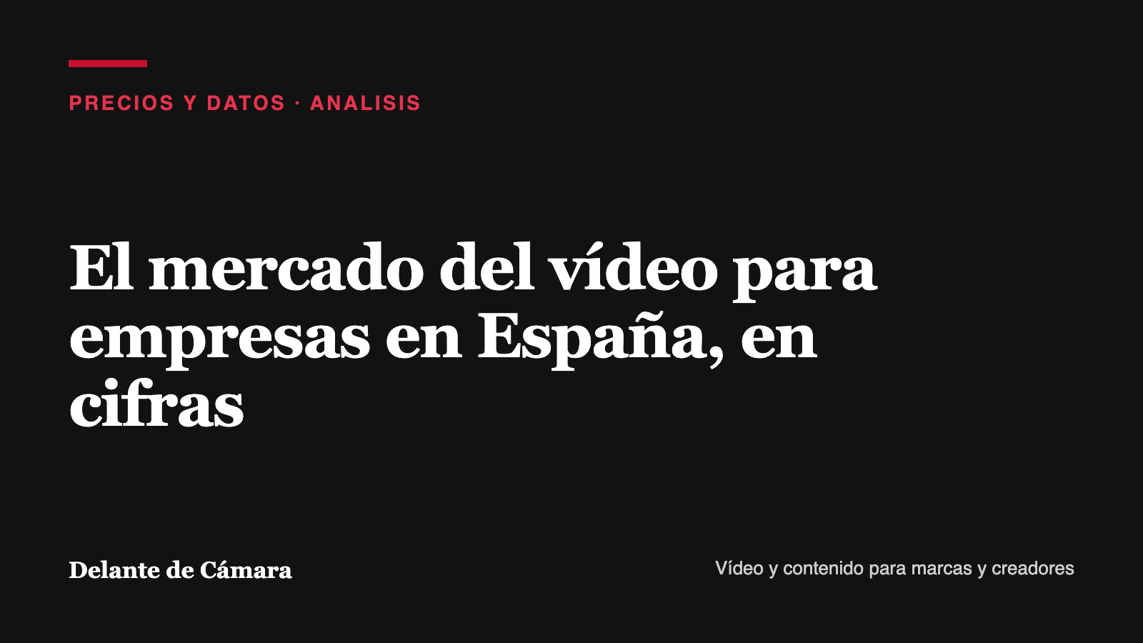 Portada del análisis sobre el mercado del vídeo para empresas en España